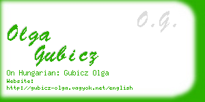 olga gubicz business card